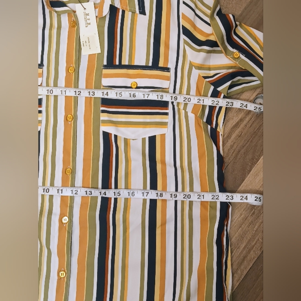 𝑴𝑯𝑷 𝑺𝒕𝒓𝒊𝒑𝒆𝒅 𝑩𝒖𝒕𝒕𝒐𝒏 𝑺𝒉𝒊𝒓𝒕-𝑫𝒓𝒆𝒔𝒔 𝒘𝒊𝒕𝒉 𝑩𝒆𝒍𝒕 - Picture 7 of 13